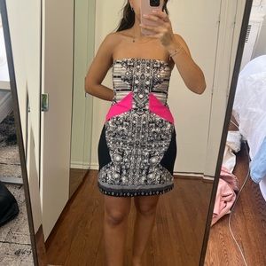 Strapless BCBG cocktail dress